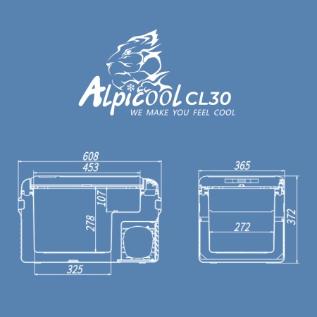 Компрессорный автохолодильник Alpicool CL30 (12/24V)